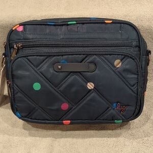Lug Carousel XL Crossbody Bag - Multi Dots Navy - NWT